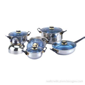 Hot sell 11pcs stainless cookware set with good quality